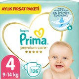 Prima Bebek Bezi Premium Care 2 Numara 180 Adet Aylık Fırsat Paket