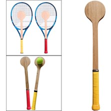 Kesoto Ahşap Tenis Kaşığı - Sarı (Yurt Dışından)