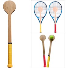 Kesoto Ahşap Tenis Kaşığı - Sarı (Yurt Dışından)