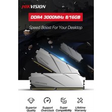 Hıkvısıon U10, 8gb Ddr4 3000MHZ, HKED4081CBA2D1ZA2 CL16 Gaming Ram