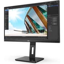 Aoc 27P2Q 27" 4ms, 75Hz, Full Hd, IPS Panel, Analog, Dvı, Hdmı, Dp, Usb, Pivot, Dahili Hoparlör Monitör