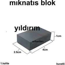 Yıldırım Nalbur 10 Adet Mıknatıs Blok 40 x 25 x 10 Küp