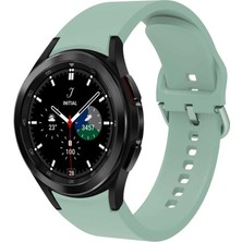 Nezih Case Samsung Galaxy Watch 4 44MM Uyumlu Classic Silikon Kordon Açık Yeşil