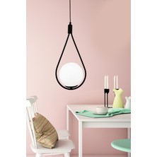 Begüsa Damla Tekli Siyah Beyaz Glop Cam