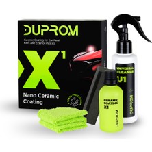 Duprom X1 Leke ve Çizik Önleyici Nano Seramik Kaplama - Araç Boya Koruma- Evrensel Temizleyici ile Birlikte Ultra Parlaklık - 3 Yıl Etkin Koruma 50 ml.