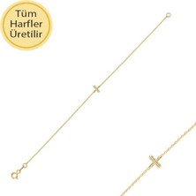 Engingold 14 Ayar Altın I Harfli Bileklik