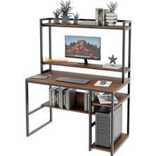 Yasmak Raflı Bilgisayar ve Ofis Masası - Ceviz