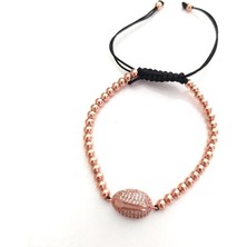 Hd Marketim Asansörlü Swarovski Taşlı Bileklik Ayarlanabilir Kadın Roz GOLD9562
