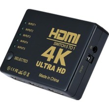 Dark Full HD 5 Giriş 1 Çıkışlı Uzaktan Kumandalı HDMI Switch