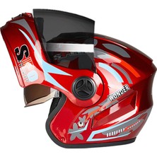 B Baosity Tam Yüz Flip Up Motosiklet Kask Motocross Helm Hafif Off-Road Mat Siyah (Yurt Dışından)