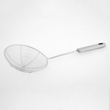 Ün 1401 Pratik Kullanışlı Süzgeçli Yağ Kevgiri - Kızartma Kevgiri Metal Saplı 14 cm