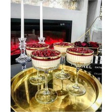 Greender Paşabahçe 4'lü Elysia Gold 260 cc Ayaklı Sunum Bardağı - Sunumluk -Sunum Kadehi - Ayaklı Kadeh