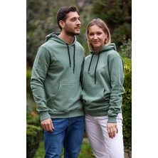 Bessa Kapüşonlu Sweatshirt Kanguru Cepli Yesil