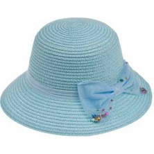 Miniko Kids Kitti 1700-01 Kız Çocuk Yazlık Hasır Fötr Şapka 2-5 Yaş