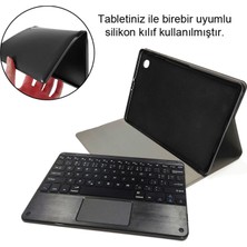 Microcase Samsung Galaxy Tab S6 Lite SM-P610 Bluetooth Touchpad Klavye + Bluetooth Mouse + Standlı Kılıf - Bkk7