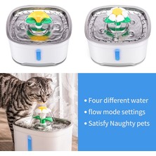 Petoys LED Elektrikli USB ile 2.4l Otomatik Pet Kedi Su Çeşmesi (Yurt Dışından)