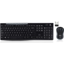 Logitech MK270 2.4 Ghz Ergonomik Kablosuz Klavye Fare Combo - Siyah (Yurt Dışından)