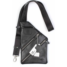 Aka Deri Siyah Omuzdan Askılı Deri Çanta 119