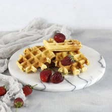 Akayev  Mermer 25 cm Leylak Yuvarlak Sunum Tabağı