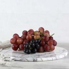 Akayev   Mermer 28 cm Leylak Yuvarlak Sunum Tabağı