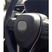 Gürler Oto Aksesuar Gürler Toyota Corolla Dikmeli Direksiyon Kılıfı Mavi Ipli (10CM)