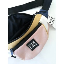 Vatkalimon Pembe Krem Renkli Omuz ve Bel Çantası