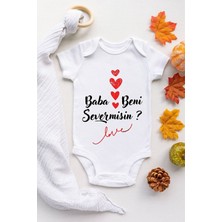 Limon Beni Severmisin Baba Desenli Kısa Kol Body