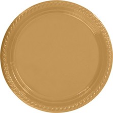 Sinerji Shop Gold Plastik Tabak 22 cm 25LI