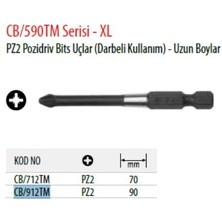 Ceta Form CETA/CB/912TM 1/4" Pozidriv Bits Uç Darbeli Kullanım Pz2 x 90MM (1 Adet )