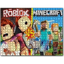 Caka Tablo Cakapuzzle Roblox ve Minecraft Çizgi Film Görseli 500 Parça Puzzle Yapboz Mdf (Ahşap)