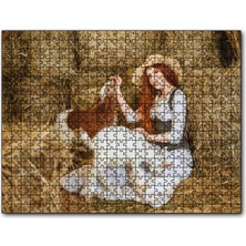 Caka Tablo Cakapuzzle Samanlıktaki Genç Kız Oğlaklar Görseli 120 Parça Puzzle Yapboz Mdf (Ahşap)