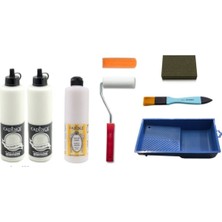Cadence Eskimiş Beyaz Boya 1 Litre + Yarımat Vernik Set 500 ml