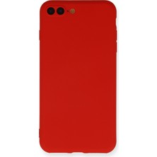 Bilişim Aksesuar iPhone 7 Plus Kamera Korumalı Silikon Lansman Kılıf Kırmızı