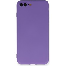 Bilişim Aksesuar iPhone 8 Plus Kamera Korumalı Silikon Lansman Kılıf Mor