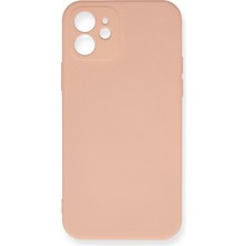 Bilişim Aksesuar iPhone 12 Mini Kamera Korumalı Silikon Lansman Kılıf Toz Pembe