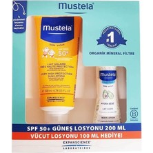 Mustela Very High Protection Sun Lotion SPF50 200ML Vücut Losyonu Hediyeli 100ML