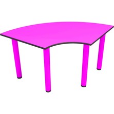 Woody Life Yarım U Çocuk Odası Anaokulu Kreş Masa 180X60CM (Metal Ayaklı)