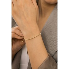 Yavuz Kuyumculuk 14 Ayar Altın Dorika Tek Sıra Bileklik Sarı