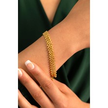 Yavuz Kuyumculuk 14 Ayar Altın Örgü Dorika Toplu Bileklik