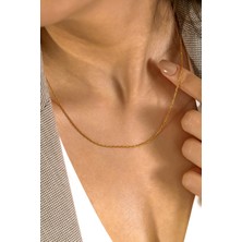 Yavuz Kuyumculuk 14 Ayar Altın Ince Halat Burgu Zincir