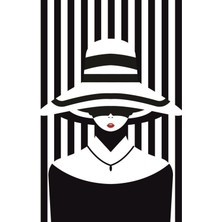 Webcenter Şapkalı Kadın Dekoratif Poster