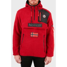 Norway Geographical Kapüşonlu Yarım Fermuarlı Outdoor Polar Erkek Polar Terıfıque