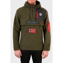 Norway Geographical Kapüşonlu Yarım Fermuarlı Outdoor Polar Erkek Polar Terıfıque