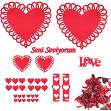 Lora Davet Keçe Yılbaşı Süsleri - Kırmızı 16070