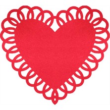 Lora Davet Keçe Yılbaşı Süsleri Amerikan Servisi - Kırmızı 16083