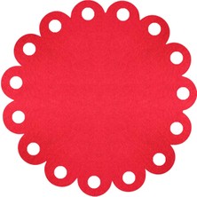 Lora Davet Keçe Yılbaşı Süsleri Amerikan Servisi - Kırmızı 16090