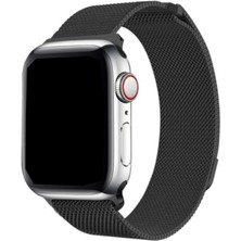 Bushco Store Apple Watch Uyumlu Siyah Rengi Metal Kordon 38-40 mm Bushco Store