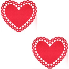 Lora Davet Keçe Yılbaşı Süsleri Bardak Altlığı - Kırmızı 16097