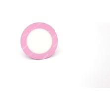 Pyrolux Açık Pembe Renkli Kasa 6W Slim Panel LED Spot 3500K 6500K