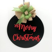 Lora Davet Yılbaşı Süsleri Marry Christmas Kapı Süsü - Siyah 16170
